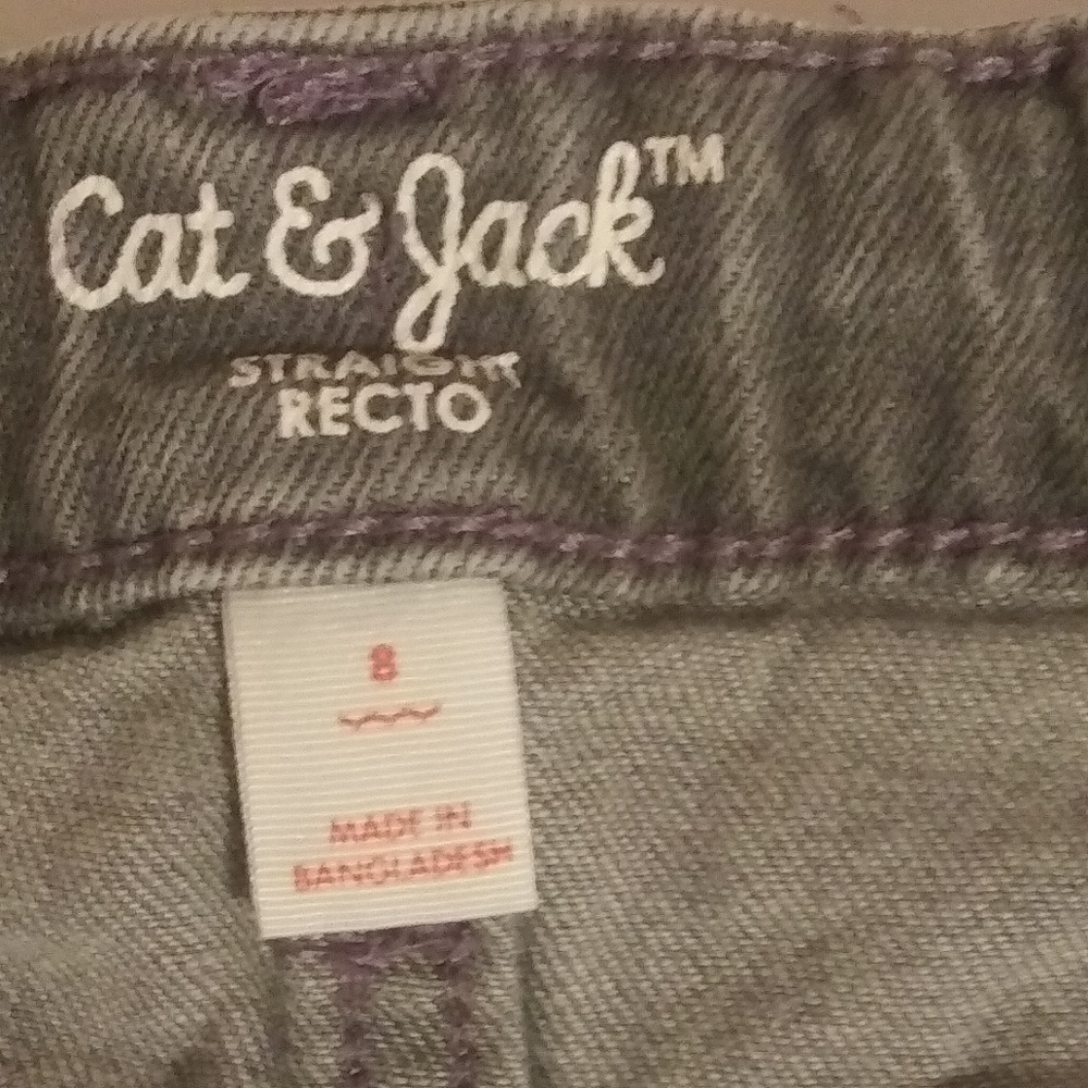 Cat & Jack boy's distressed gray jeans sz 8 - Picture 7 of 8